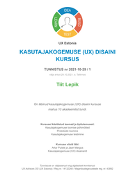 Kasutajakogemuse (UX) disaini kursus